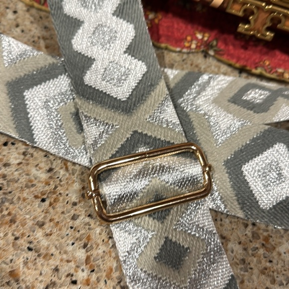 Authentic Tory Burch Britten Mixed Material Shoulder Bag Acorn Suede & Leather. - Picture 9 of 10